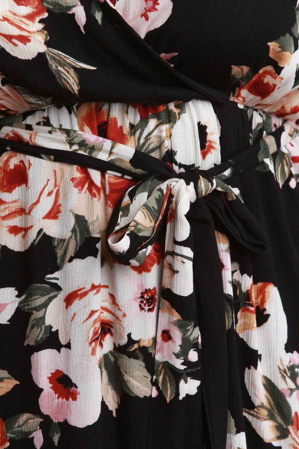 Floral High Low Surplice Maxi Dress