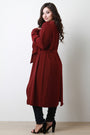 Self-Tie Long Sleeve Maxi Cardigan
