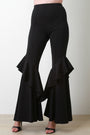 Ruffle Crepe Bell Pants