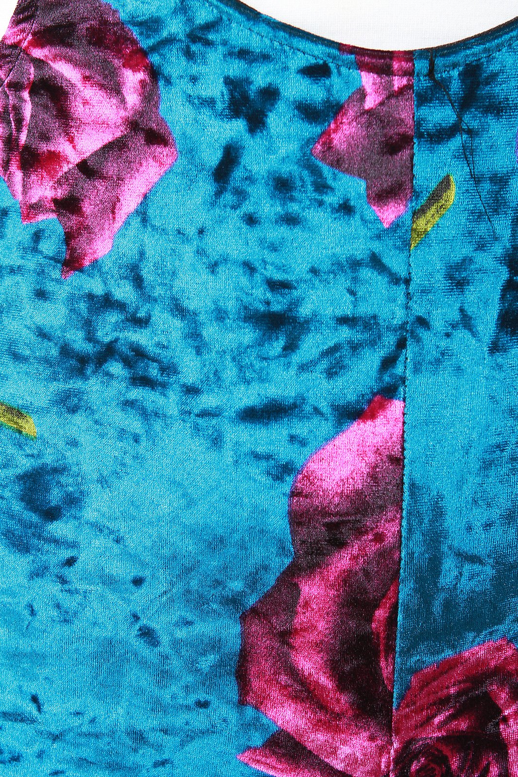 Floral Velvet Spaghetti Strap Side Slit Overall Pants