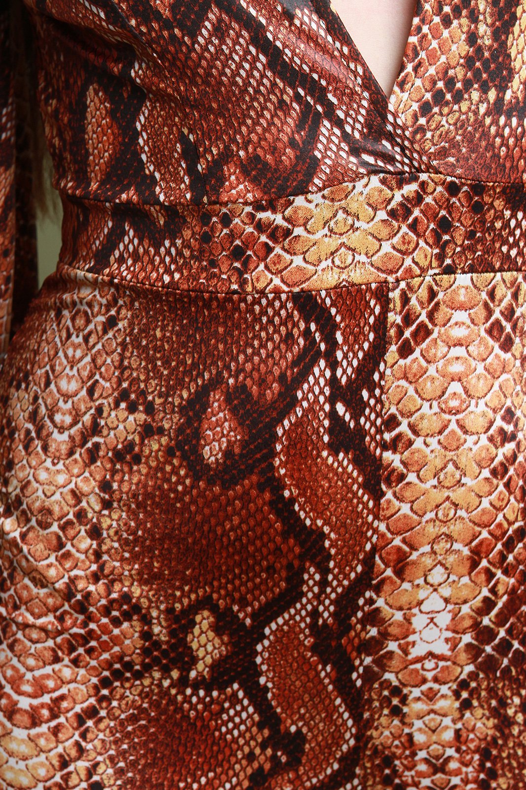 Python Print Long Kimono Sleeve Jumpsuit