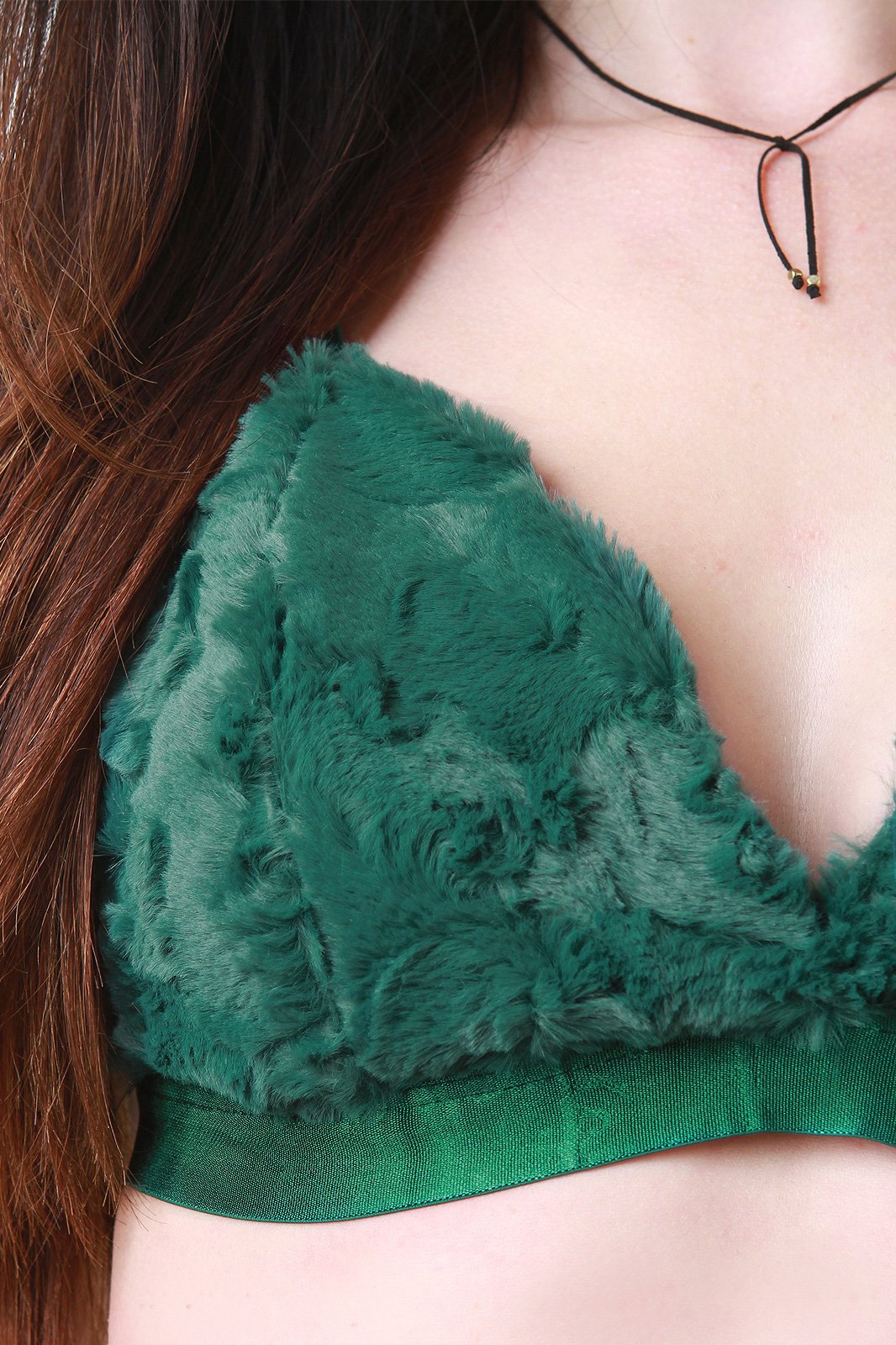 Faux Fur Bralette Top