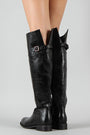 Breckelle Buckle Round Toe Riding Boots